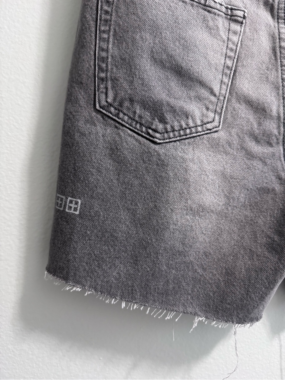 Ksubi Racer Short High Rise Slim Fit Mid Thigh Fit Smoke Grey Size 28 - Picture 10 of 16